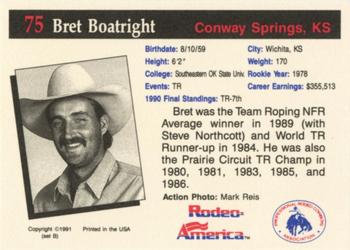 1991 Rodeo America Set B #75 Bret Boatright Back